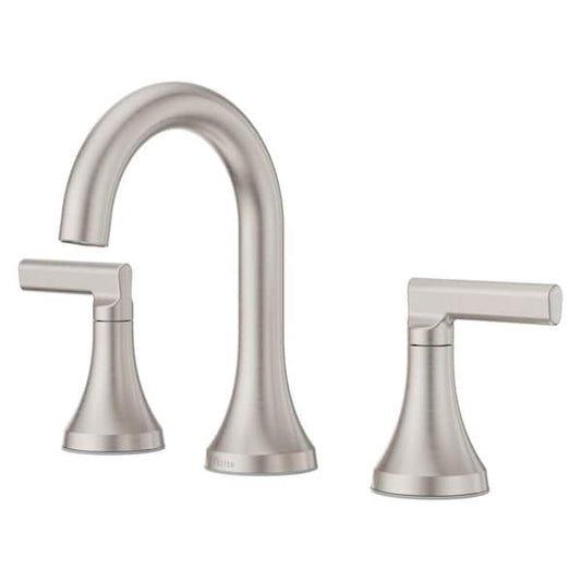 Pfister Vedra 8 in. Widespread Double Handle Bathroom Faucet in Spot Defense Brushed Nickel LF-049-VEDGS