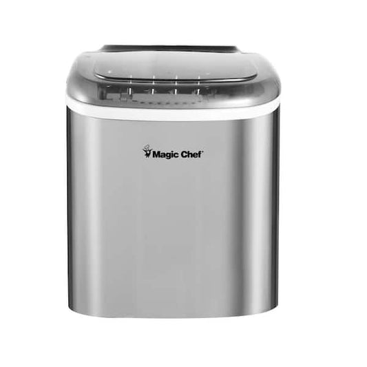 Magic Chef 27 lbs. Bullet Ice Countertop Ice Maker in Stainless Steel HMIM27ST