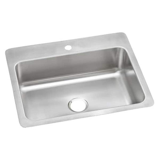 Elkay Dayton 27 in. Drop-In/Undermount Single Bowl 18-Gauge Stainless Steel Kitchen Sink Only DSESR127221