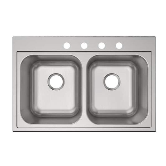 Elkay Parkway 33 in. Drop-in Single Bowl 20-Gauge Stainless Steel Kitchen Sink Only HDDB332294PW