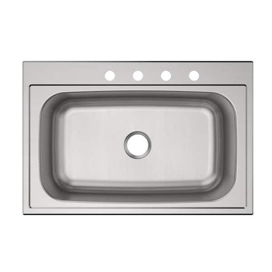 Elkay Parkway 33 in. Drop-in Single Bowl 20-Gauge Stainless Steel Kitchen Sink Only HDSB332294PW