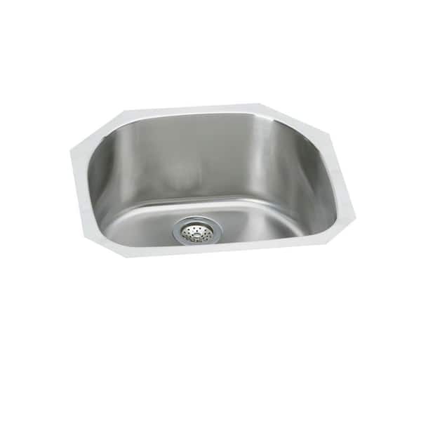 Elkay Signature Plus 24 in. Undermount Single Bowl 18-Gauge Stainless Steel Kitchen Sink Only SPUH2118