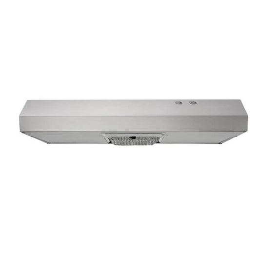Vissani Arno 30 in. 240 CFM Convertible Under Cabinet Range Hood in Stainless Steel with Lighting and Charcoal Filter 30SSC19PRT