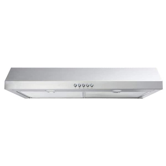 Vissani Caprelo 30 in. 320 CFM Convertible Under Cabinet Range Hood in Stainless Steel with LED Lighting and Charcoal Filter QR254S