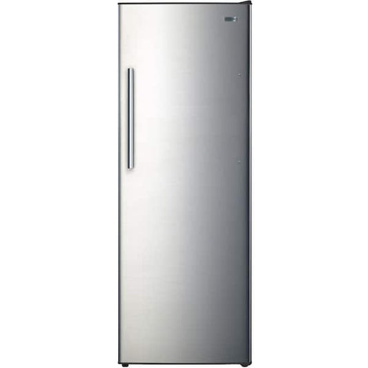 Vissani 24 in. 11 cu. ft.  Convertible Auto Defrost Garage Ready Upright Freezer/Refrigerator in Stainless Steel, Energy Star VSF11US2A16