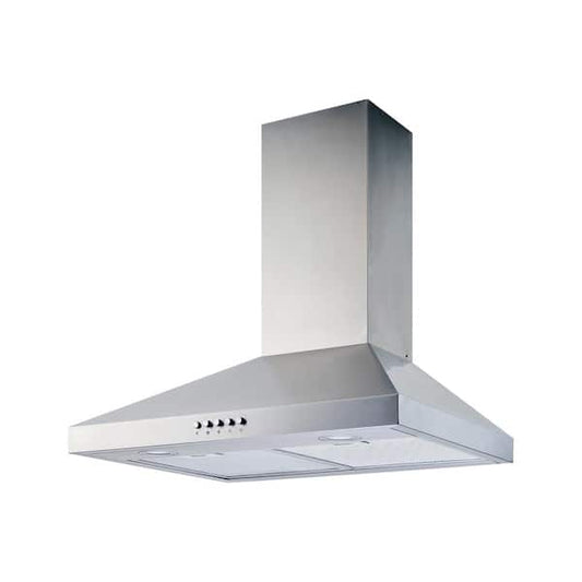 Vissani Siena 30 in. 350CFM Convertible Pyramid Wall Mount Range Hood in Stainless Steel with Charcoal Filter and LED Lighting 631T/YP11(75)