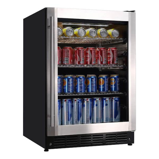 Vissani 23.4 in. 50 Bottle, 154 Can, Wine and Beverage Cooler with Stainless Steel Door HVBC58ST