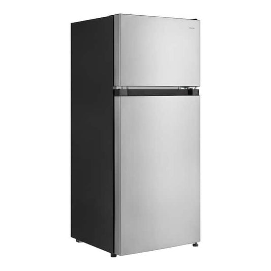Vissani 4.5 cu. ft. 2-Door Mini Refrigerator in Platinum Steel with Freezer HVDR45PS