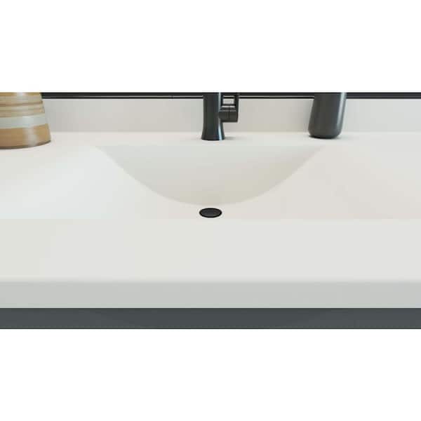 Swan Contour 43 in. W x 22 in. D Solid Surface Vanity Top with Sink in White CV02243.010