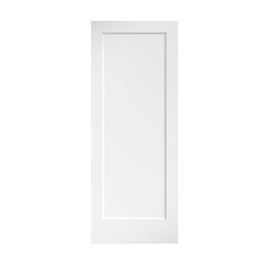 eightdoors 32 in. x 80 in. x 1-3/8 in. Shaker White Primed 1-Panel Solid Core Wood Interior Slab Door 70188014803235SH