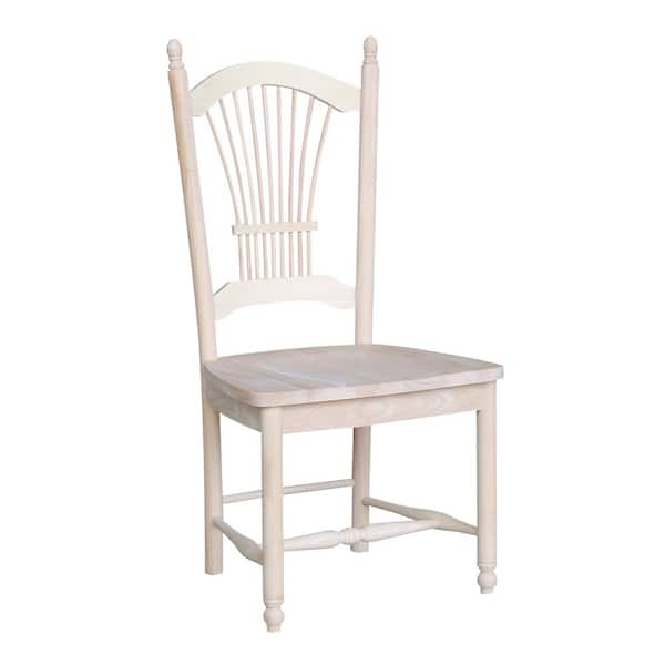 International Concepts Unfinished Wood Sheaf Back Dining Chair (Set of 2) C-1602P