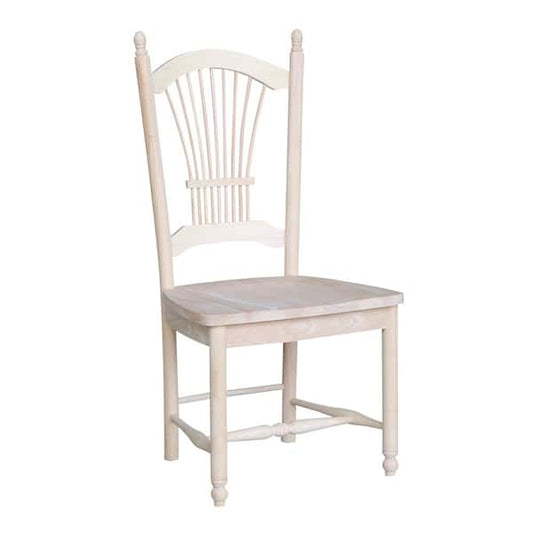 International Concepts Unfinished Wood Sheaf Back Dining Chair (Set of 2) C-1602P
