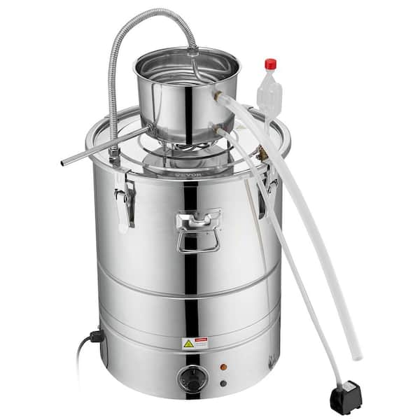 VEVOR Alcohol Still, 9 Gal. 30 L Water Alcohol Distiller, Home Distillery Kit for DIY Whisky Wine Brandy, Silver DLNTZLQYYS30LDVQVV1