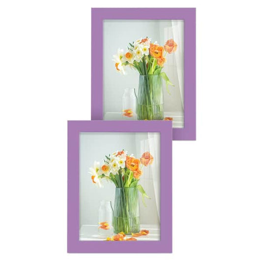 Wexford Home Modern 6 in. x 8 in. Violet Picture Frame (Set of 2) WF010E-2