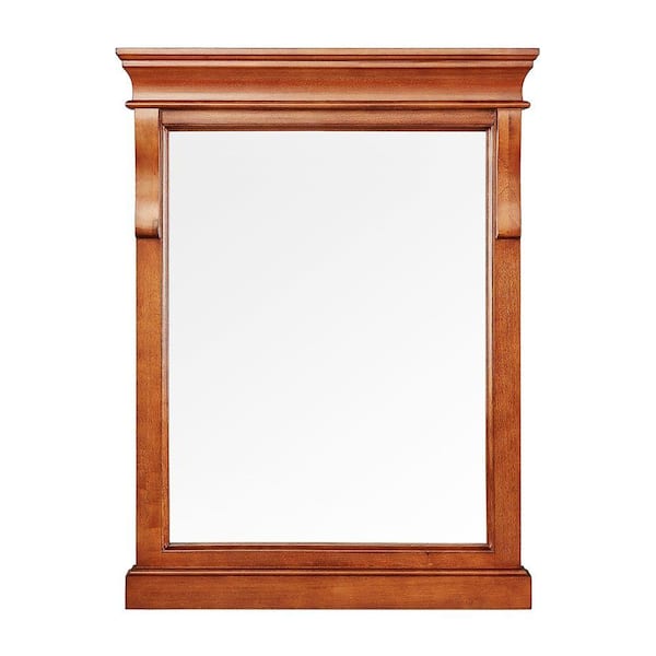 Home Decorators Collection Naples 23.5 in. W x 31.88 in. H Rectangular Wood Framed Wall Bathroom Vanity Mirror in Warm Cinnamon NACM2432