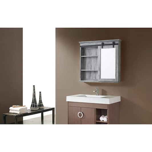 Glacier Bay 31.37 in. W x 29.33 in. H Rectangular Medicine Cabinet with Mirror SP5675