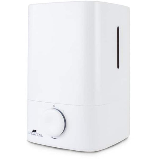 Air Innovations 1.2 Gal. Medium Cool Mist Ultrasonic Humidifier for Rooms HUMID61-WHITE