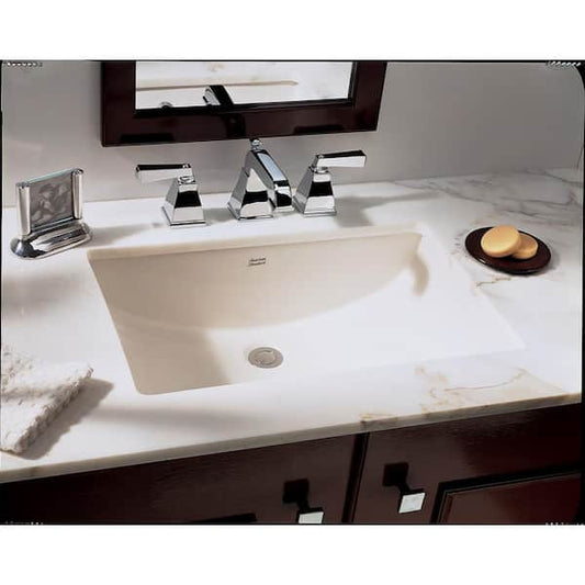 American Standard Studio Undercounter Bathroom Sink with Glazed Underside in White 0614300.020