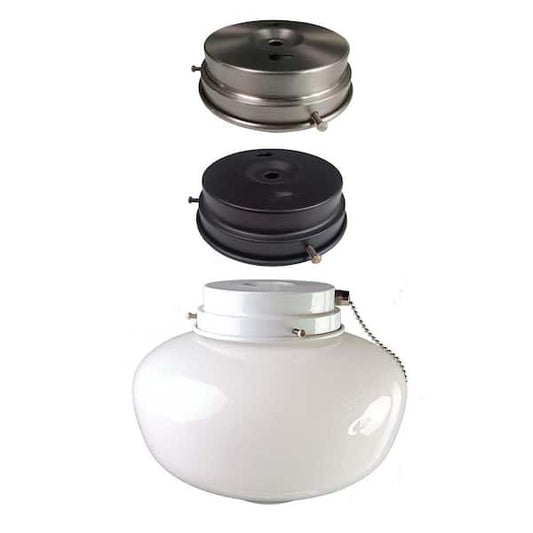 Hampton Bay 1-Light Multi-Finish Ceiling Fan Globe LED Light Kit 91381