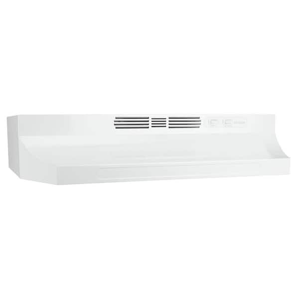 Broan-NuTone RL6200 Series 30 in. Ductless Under Cabinet Range Hood with Light in White RL6230WH