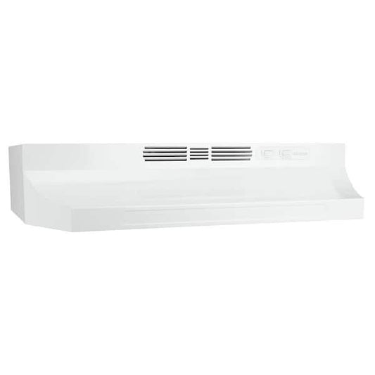 Broan-NuTone RL6200 Series 30 in. Ductless Under Cabinet Range Hood with Light in White RL6230WH