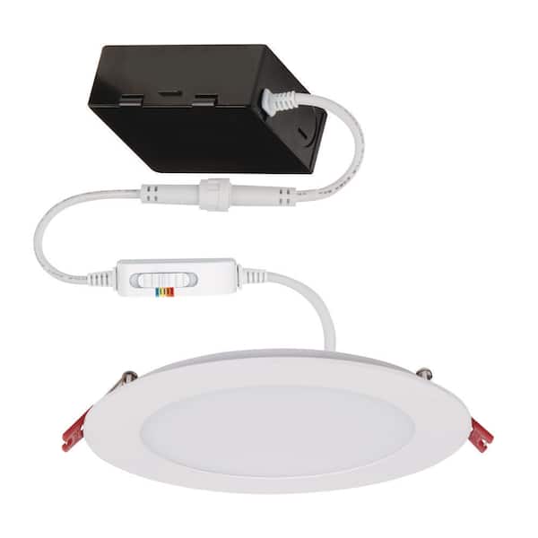 Commercial Electric Premium Series 6 in. LED, 2-Level Lumen Select, Ultraslim Canless Recessed Light, Adjustable CCT 92332