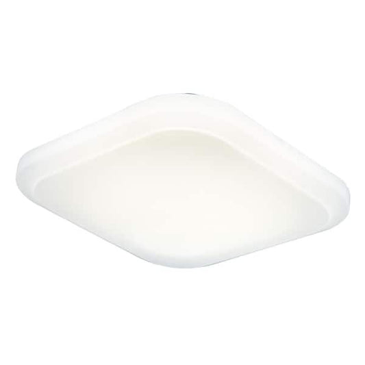 Commercial Electric 12 in. Low Profile LED Flush Mount Square Closet Light Fixture 1100 Lumens 3000K 4000K 5000K Dimmable Hallway Stairwell 564491111