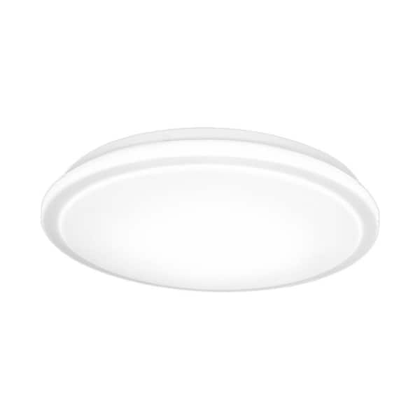 Commercial Electric 16 in. Low Profile LED Flush Mount Round Closet Light Fixture 1700 Lumens 3000K 4000K 5000K Dimmable Hallway Stairwell 564501111