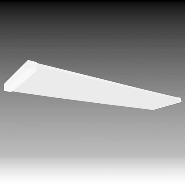 Commercial Electric 4 ft. x 10 in. Modern LED Kitchen Light Flush Mount Ceiling Light 4200LM 46W Adjustable CCT 120V White End Caps Dimmable 567091111