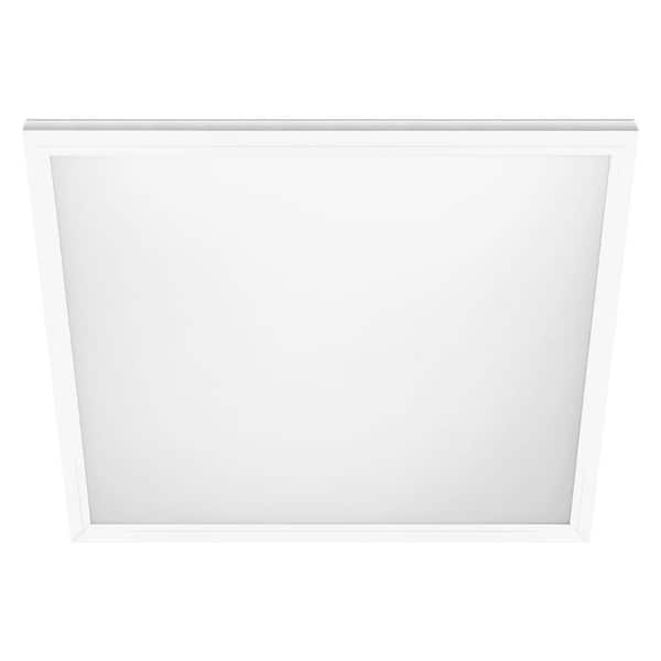Commercial Electric 1-Pack 2 ft. x 2 ft. 4250 Lumens Non-Dimmable Integrated LED Flat Panel Ceiling Flush Mount Fixture Selectable 5CCT FP2X2/6WY/WH/HDT