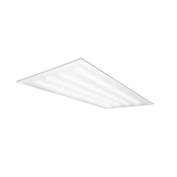 Commercial Electric 2 ft. x 4 ft. 128-Watt Equivalent Integrated LED High Output Prismatic Lens White Troffer, 3500K/4000K/5000K TR24483CCTKPCEV