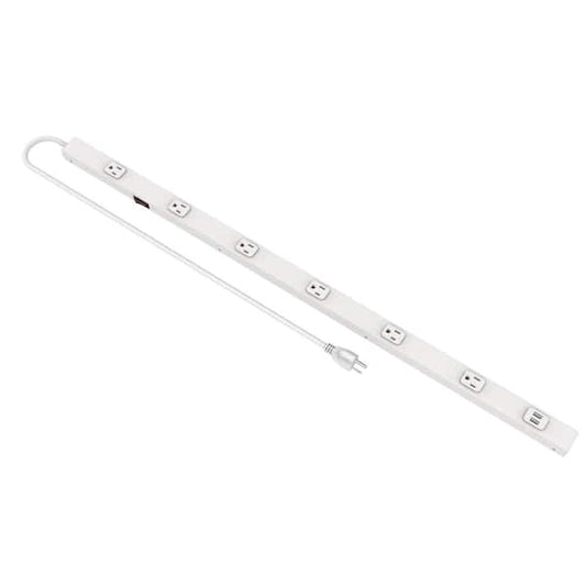 Commercial Electric 6-Outlet 2 USB Power Strip, White LTS-6Z1320-2U