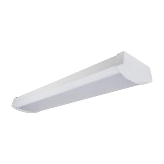 Commercial Electric 1-Pack 48 in. 4000 Lumens Integrated LED White Wraparound Light 4000K Bright White WR4840K40LWL