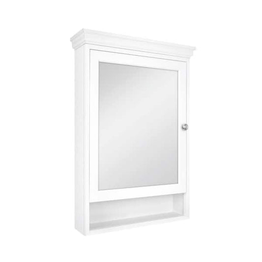 Glacier Bay 23-1/2 in. W x 32-1/2 in. H Framed Surface-Mount Bathroom Medicine Cabinet with Mirror, White 26241