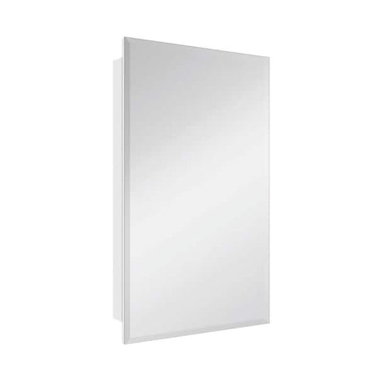 Glacier Bay 16 in. W x 26 in. H Rectangular Wood Composite Medicine Cabinet with Mirror 45406