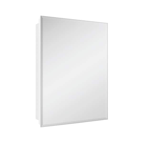 Glacier Bay 19-5/8 in. x 26 in. Rectangular Recessed or Surface Mount Beveled Frameless Medicine Cabinet with Mirror 83015