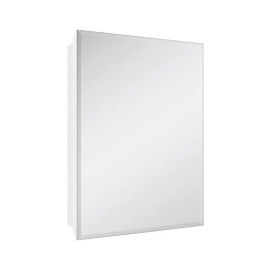 Glacier Bay 19-5/8 in. x 26 in. Rectangular Recessed or Surface Mount Beveled Frameless Medicine Cabinet with Mirror 83015