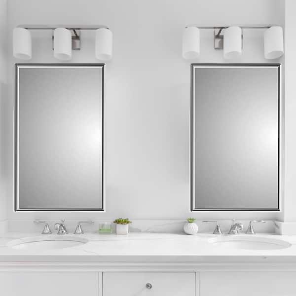 Glacier Bay Spacecab 16 in. x 26 in. x 3-1/2 in. Framed Recessed 1-Door Medicine Cabinet with 6-Shelves and Chrome Frame Mirror GB11