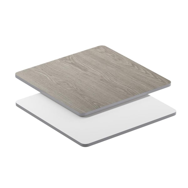 Carnegy Avenue Glenbrook 36 in x 36 in White/Gray Square Table Top with Reversible Laminate Top CGA-XU-526026-WH-HD