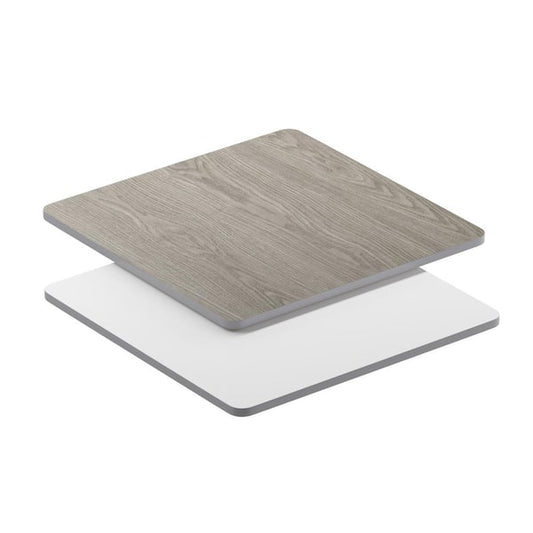 Carnegy Avenue Glenbrook 36 in x 36 in White/Gray Square Table Top with Reversible Laminate Top CGA-XU-526026-WH-HD