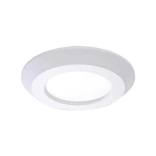 HALO 4 in. 2700K-5000K Selectable CCT Surface Integrated LED Downlight Recessed Light with White Round Trim SLDSL4069S1EMWR