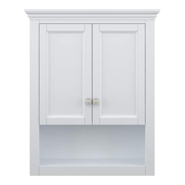 Home Decorators Collection Lamport 26 in. W x 8 in. D x 32 in. H Bathroom Storage Wall Cabinet in White LMWW2632