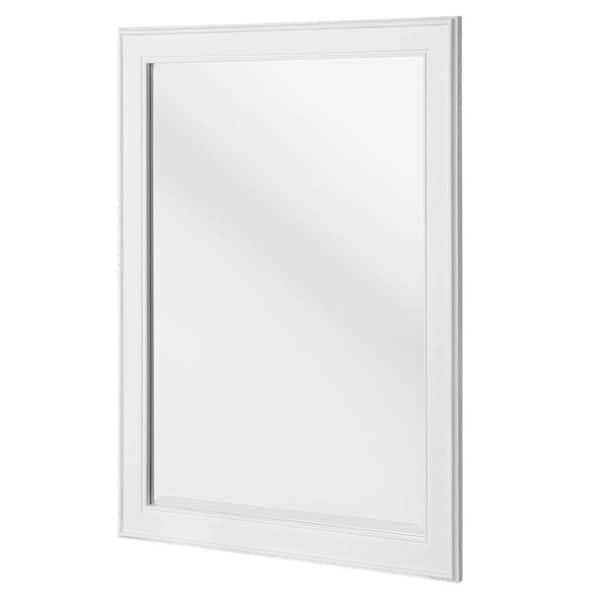 Home Decorators Collection Gazette 23.5 in. W x 32 in. H Rectangular Wood Framed Wall Bathroom Vanity Mirror in White GAWM2432