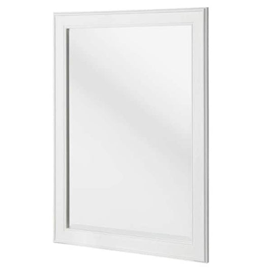 Home Decorators Collection Gazette 23.5 in. W x 32 in. H Rectangular Wood Framed Wall Bathroom Vanity Mirror in White GAWM2432