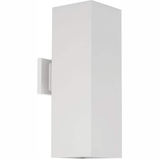 Progress Lighting 6" LED Square Cylinder Collection White Modern Outdoor Up/Down Wall Lantern Light P5644-30-30K