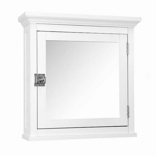 Teamson Home Madison 20.24 in. W x 19 in. H x 7 in. D Removable Medicine Cabinet with Mirrored Door in White HD17039