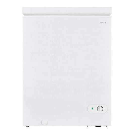 Vissani 5.0 cu. ft. Manual Defrost Chest Freezer with LED Light in White Garage Ready HMCF5W5