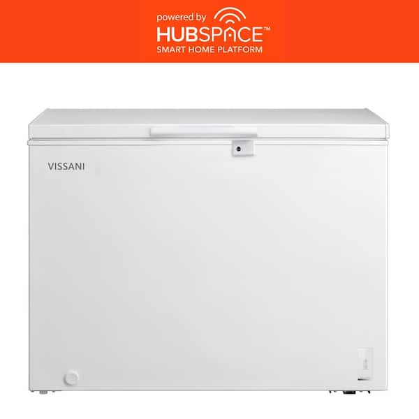 Vissani 8.8 cu. ft. Manual Defrost Convertible Chest Freezer with LED Light in White Powered by Hubspace MDCF9WH