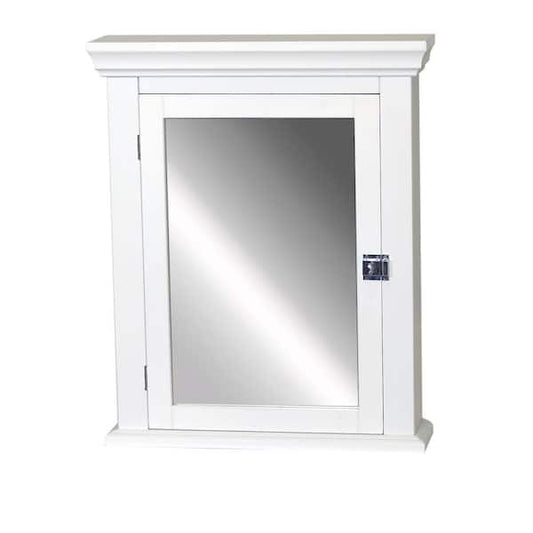 Zenith Early American 22-1/4 in. W x 27 in. H x 5-7/8 in. D Framed Surface-Mount Bathroom Medicine Cabinet in White MC10WW