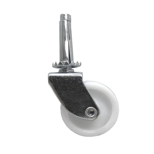 Everbilt 1 5/8 in. White Plastic and Steel Swivel Stem Casters with 50 lb. Load Rating 4 Pack 49055